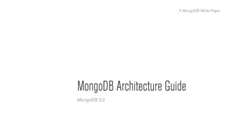 MongoDB Architecture Guide